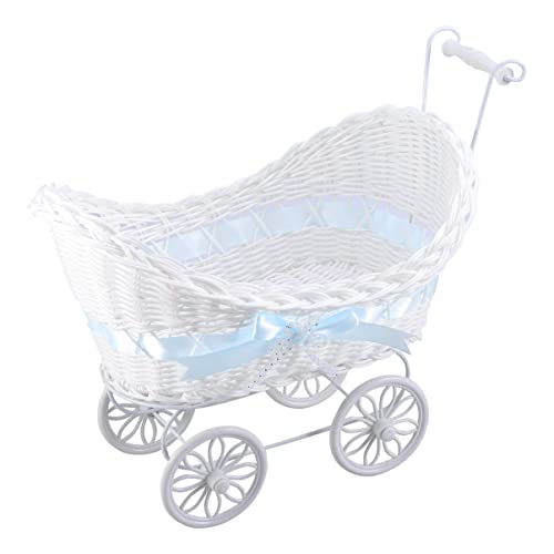 CHILDWEET Künstlerischer Cane-dreirad-blumenkorb Gestricktes Ornament Für Ratton-kinderwagen- Für Hochzeitsfeier-geburtstag von CHILDWEET