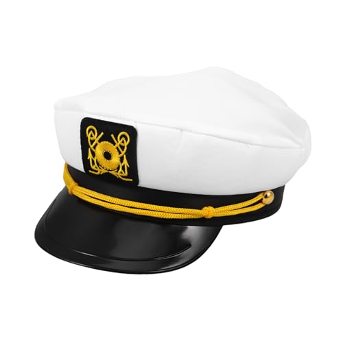 CHILDWEET Matrosenhut Matrosenmütze Für Kreuzfahrthut Kapitänsmützen Für Yachten Matrosenkostüm Yachtkapitänshut Captians Hut Weiße Hüte Matrosenmützen Marine Hüte Polyester CHILDWEET Matrosenhut Matrosenmütze Für Kreuzfahrthut Kapitänsmützen Für Yachten Matrosenkostüm Yachtkapitänshut Captians Hut Weiße Hüte Matrosenmützen Marine Hüte Polyester von CHILDWEET