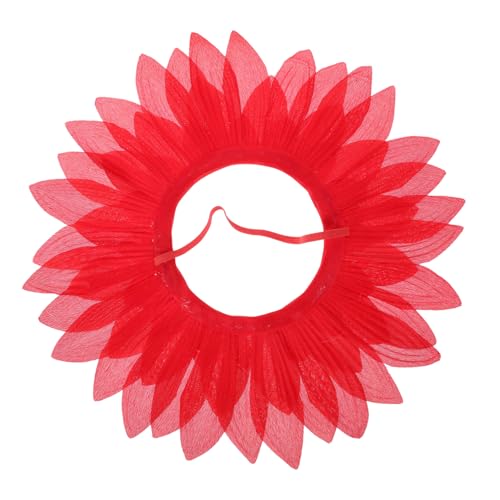 CHILDWEET Sonnenblumen-kopfbedeckung Rote Blume Kostümparty-zubehör Für Teenager Jungen Und Mädchen Cosplay-hut von CHILDWEET