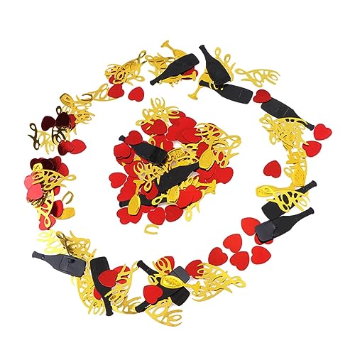 CHILDWEET Herz-Konfetti zum Valentinstag 60 g essbares Liebesthema Partyzubehör herzförmiges dekoratives Zubehör CHILDWEET Herz-Konfetti zum Valentinstag 60 g essbares Liebesthema Partyzubehör herzförmiges dekoratives Zubehör von CHILDWEET