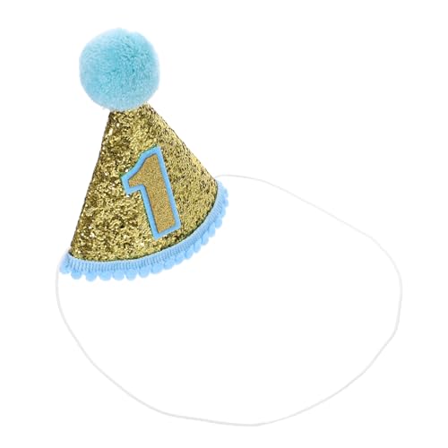 CHILDWEET Partyhut für den 1. Geburtstag für Jungen und Mädchen blauer Kegelhut mit glitzerndem Stirnband CHILDWEET Partyhut für den 1. Geburtstag für Jungen und Mädchen blauer Kegelhut mit glitzerndem Stirnband von CHILDWEET