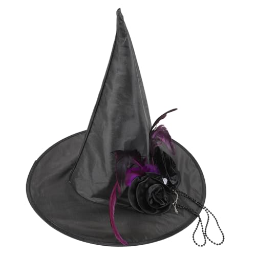 CHILDWEET Halloween-partyhut Damenkostümhut Stilvolle Hexenhüte Für Frauen Cosplay Kopfbedeckung CHILDWEET Halloween-partyhut Damenkostümhut Stilvolle Hexenhüte Für Frauen Cosplay Kopfbedeckung von CHILDWEET
