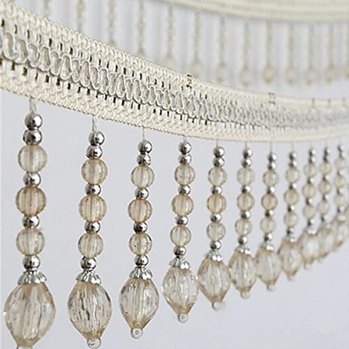 12 Meter geflochtene Perlen zum Aufhängen, Quaste, Fransenbesatz, Applikation, Stoffband, Band, Band, Vorhang, Tisch, Hochzeit, dekoriert, Beige 12 Meter geflochtene Perlen zum Aufhängen, Quaste, Fransenbesatz, Applikation, Stoffband, Band, Band, Vorhang, Tisch, Hochzeit, dekoriert, Beige von CHIPEL