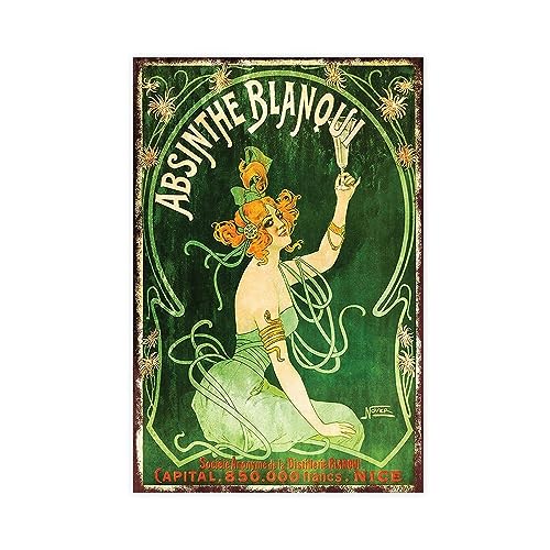 Absinthe Blanqui Vintage-Poster auf Leinwand für Essen und Trinken, Wandkunst, Dekordruck, Gemälde für Wohnzimmer, Schlafzimmer, Dekoration, ungerahmt, 40 x 60 cm Absinthe Blanqui Vintage-Poster auf Leinwand für Essen und Trinken, Wandkunst, Dekordruck, Gemälde für Wohnzimmer, Schlafzimmer, Dekoration, ungerahmt, 40 x 60 cm von CHIPEL