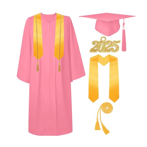 Abschlussfeier Deko 2025 Abschlussmütze Talar 2025 Set mit Quaste, Ehrenkordel, Abschlussstolen für High School, College, Bachelor Geschenk für Master Abschluss Geschenk Abschlussfeier Deko 2025 Abschlussmütze Talar 2025 Set mit Quaste, Ehrenkordel, Abschlussstolen für High School, College, Bachelor Geschenk für Master Abschluss Geschenk von CHISHAYA