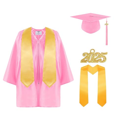 CHISHAYA Graduation Deko 2025 Farbiges Bachelor-Kleid für für Kindergarten-, Grund- Sekundarschüler zum Tragen des Doktorkleids bei der Abschlussfeier Geschenk für Master Abschluss Geschenk von CHISHAYA