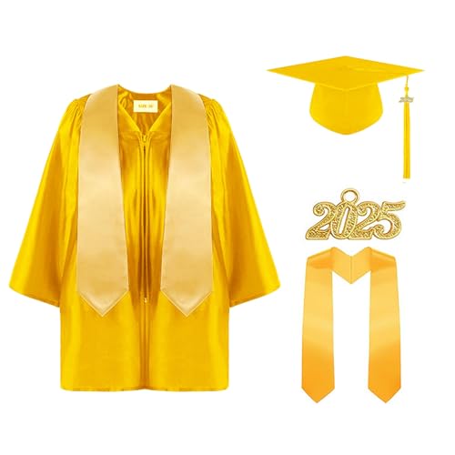 CHISHAYA Graduation Deko 2025 Farbiges Bachelor-Kleid für für Kindergarten-, Grund- Sekundarschüler zum Tragen des Doktorkleids bei der Abschlussfeier Geschenk für Master Abschluss Geschenk von CHISHAYA