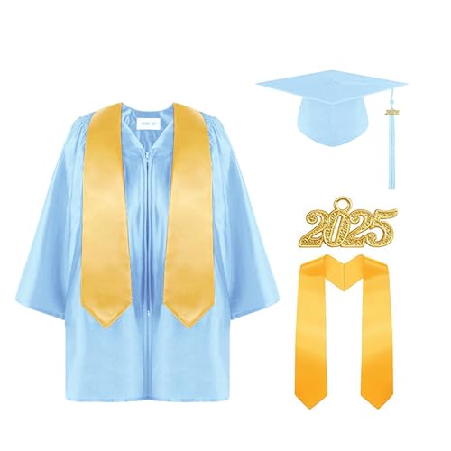 CHISHAYA Graduation Deko 2025 Farbiges Bachelor-Kleid für für Kindergarten-, Grund- Sekundarschüler zum Tragen des Doktorkleids bei der Abschlussfeier Geschenk für Master Abschluss Geschenk von CHISHAYA