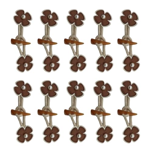 10 Stück Knöpfe aus PU-Leder mit Blumenmuster, zum Aufnähen, Nähzubehör für Übermantel, Strickwaren, Mäntel 10 Stück Knöpfe aus PU-Leder mit Blumenmuster, zum Aufnähen, Nähzubehör für Übermantel, Strickwaren, Mäntel von CHIZISX