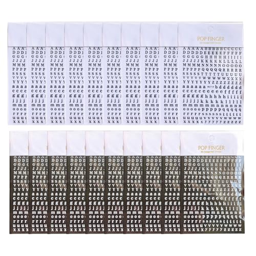 20 PCs Einfach Zu Alphabets Abziehbilden Für Nägel Kunstbegeisterte Farbenfrohe Maniküre Aufkleber Stylish Epoxy Resin Sticker Gold Und Silber Buchstaben Aufzutragen von CHIZISX