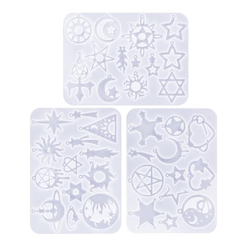 3pcs Handgefertigte Silikonformen Einzigartige Anhänger Ohrringformen Sternserie Schmuckzubehör Anhängerform Für Ohrringe Ohrringform Set 3pcs Handgefertigte Silikonformen Einzigartige Anhänger Ohrringformen Sternserie Schmuckzubehör Anhängerform Für Ohrringe Ohrringform Set von CHIZISX