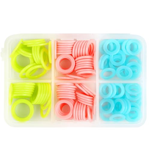 5 Box Strickmarker, Nähmarker, Strickwerkzeug, Häkelringe, Verriegelung für Decken, Kleidung von CHIZISX