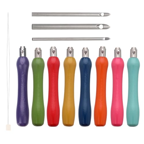 5-teiliges Stanznadelwerkzeug-Set, verstellbare Sticknadel, 2/3/5 mm, Stickstift, Handarbeitswerkzeug für Hobbyisten 5-teiliges Stanznadelwerkzeug-Set, verstellbare Sticknadel, 2/3/5 mm, Stickstift, Handarbeitswerkzeug für Hobbyisten von CHIZISX
