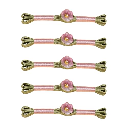 5 x florale Nähknotenknöpfe für Kleidung, Cheongsam-Knoten, Knöpfe für chinesische Umhänge, Cheongsam-Kleid, Mantel, gewebte Kleidung von CHIZISX