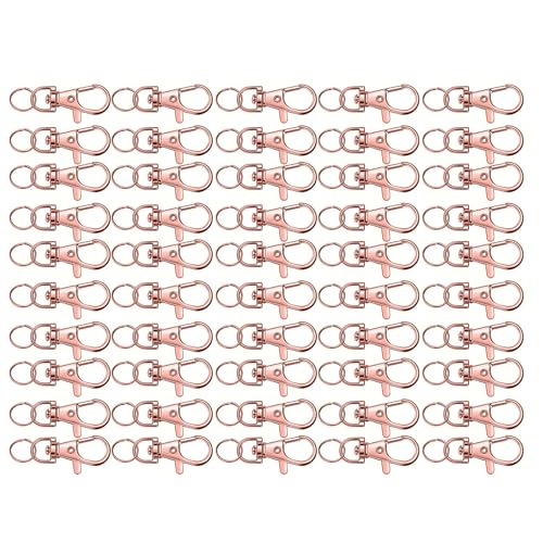 60 Stück drehbare Ringe in verschiedenen Farben mit Metallkonstruktion, ideal für personalisierte Schlüsselanhänger und Taschenanhänger, Mehrzweck-Drehverschlüsse von CHIZISX
