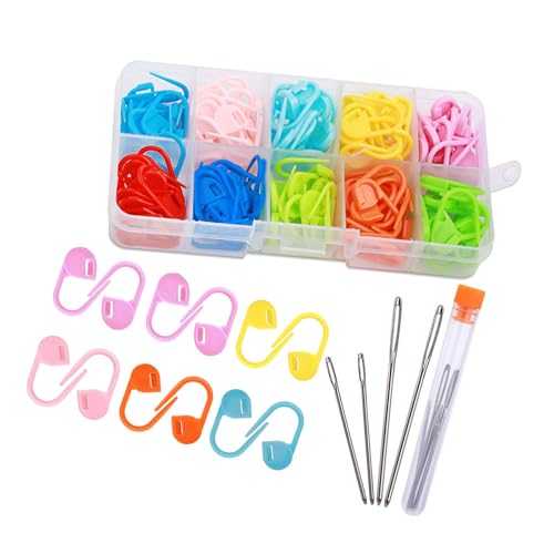 600/1500 Stück bunte Nähmarker, Häkel-Marker mit großem Öhr, Nähnadel zum Stricken, Nähen, für Pullover, Nähen für Kinder 600/1500 Stück bunte Nähmarker, Häkel-Marker mit großem Öhr, Nähnadel zum Stricken, Nähen, für Pullover, Nähen für Kinder von CHIZISX