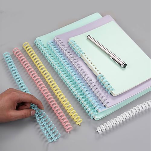 Binderücken aus weichem PVC, 12 mm, für nachfüllbare Notizbücher, Planer, 30 Ringe, Binderücken, Binderücken von CHIZISX