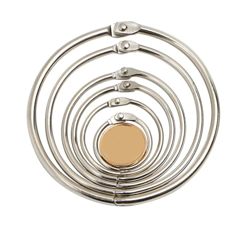 Buchbinderinge aus Metall, 25 mm, einfach zu verwenden, zum Binden von Notizbüchern, Fotoalben und Bastelbedarf, 20 Stück Buchbinderinge aus Metall, 25 mm, einfach zu verwenden, zum Binden von Notizbüchern, Fotoalben und Bastelbedarf, 20 Stück von CHIZISX