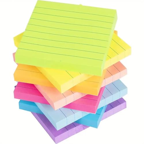 Bunte Notizblöcke, 75 x 75 mm, bunt, selbstklebend, Notizblock, Taschennotizblöcke, Erinnerung auf Buchkalender, Kühlschrank, 360 Blatt von CHIZISX