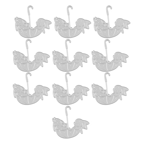 CHIZISX 10 Stück Weihnachts-Stanzformen, Blumen- und Blatt-Stanzformen, hohle Tier-Prägeschablonen für die Kartenherstellung und von CHIZISX