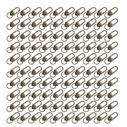 CHIZISX 100 Stück effiziente Wirbel Metall Karabiner Clip Wirbel Trigger Hund Schnalle Schlüsselanhänger für Handwerk und Schmuck CHIZISX 100 Stück effiziente Wirbel Metall Karabiner Clip Wirbel Trigger Hund Schnalle Schlüsselanhänger für Handwerk und Schmuck von CHIZISX