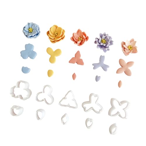 CHIZISX 10pcs Geometrische Blütenmischschneider Set 10 Form Blütenmischschneider Tonformen Für Ohrringe Machen von CHIZISX