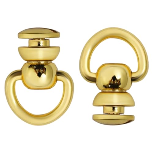 CHIZISX 2 x 360 Grad drehbare D-Ringe, Nieten, drehbare Metallnieten für Ledertasche, Handtasche, Geldbörse, Gürtel, Basteln CHIZISX 2 x 360 Grad drehbare D-Ringe, Nieten, drehbare Metallnieten für Ledertasche, Handtasche, Geldbörse, Gürtel, Basteln von CHIZISX