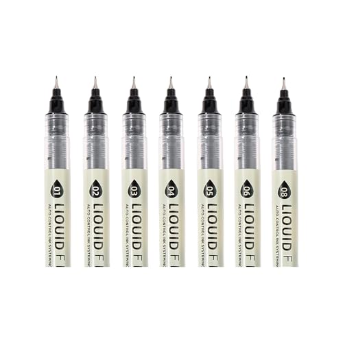 CHIZISX 3/4/5/6/7/8-teiliges Fineliner-Set, Liner-Stift-Set, wasserfest, Kunstmarker, Fineliner, Stift zum Skizzieren, Comics, Linienzeichnen von CHIZISX