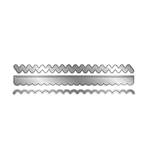 CHIZISX 3 Stück/Set gebogene Ränder, Metall-Stanzform, 3 verschiedene Formen, Prägeschrift, Schablonen, Hochzeitskarten, Bastelb von CHIZISX
