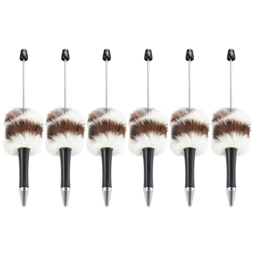 CHIZISX 6 x Perlen-Kugelschreiber, einziehbarer Kugelschreiber, Strass, Perlenstift für Studenten, Jungen, Mädchen, Belohnung von CHIZISX