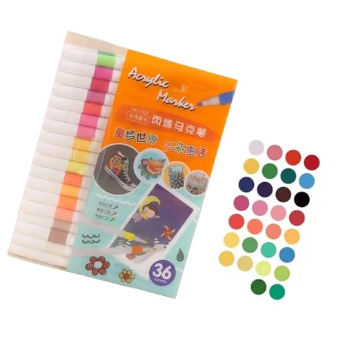 CHIZISX Acryl-Marker-Set, 36/48/60 Farben, Malstift, Malstift, Zeichenstifte, Kunstbedarf für Kinder CHIZISX Acryl-Marker-Set, 36/48/60 Farben, Malstift, Malstift, Zeichenstifte, Kunstbedarf für Kinder von CHIZISX