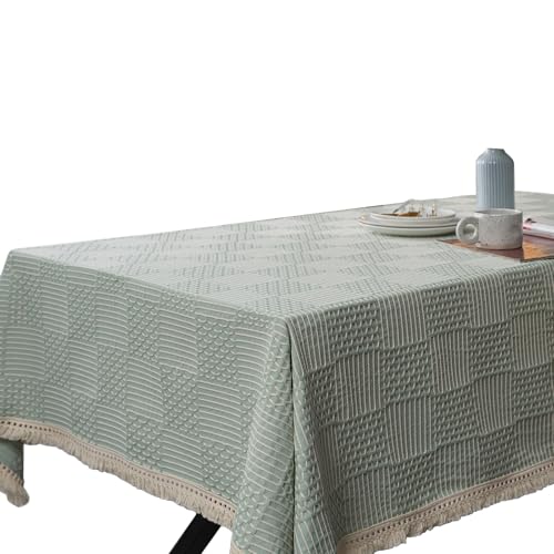 CHIZISX Elegante geometrische Tischdecke mit Fransen, minimalistisch, Couchtischdecke, Polyester-Baumwolle, Leinenähnlicher Stoffschutz, Baumwoll-Leinen-Optik, Polyester-Tischdecke CHIZISX Elegante geometrische Tischdecke mit Fransen, minimalistisch, Couchtischdecke, Polyester-Baumwolle, Leinenähnlicher Stoffschutz, Baumwoll-Leinen-Optik, Polyester-Tischdecke von CHIZISX