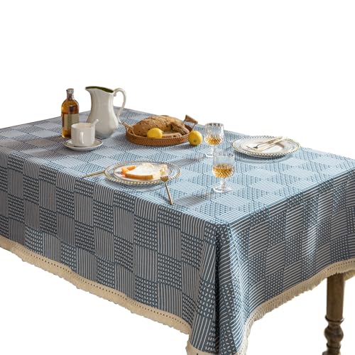 CHIZISX Elegante geometrische Tischdecke mit Fransen, minimalistisch, Couchtischdecke, Polyester-Baumwolle, Leinenähnlicher Stoffschutz, Baumwoll-Leinen-Optik, Polyester-Tischdecke CHIZISX Elegante geometrische Tischdecke mit Fransen, minimalistisch, Couchtischdecke, Polyester-Baumwolle, Leinenähnlicher Stoffschutz, Baumwoll-Leinen-Optik, Polyester-Tischdecke von CHIZISX