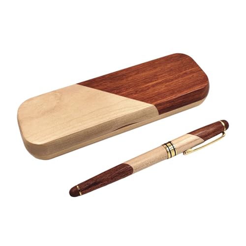 CHIZISX Füllfederhalter aus Holz, Geschenkset, Kolbenfüllhalter für Büro, professionelle Studenten, Kalligraphie, Praxis von CHIZISX