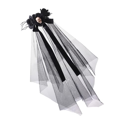 CHIZISX Hexenschleier mit zartem Band, Halloween-Kopfschmuck, Kostüm für Damen, Festival, Accessoire, Hexenkleid, Damenkleidung CHIZISX Hexenschleier mit zartem Band, Halloween-Kopfschmuck, Kostüm für Damen, Festival, Accessoire, Hexenkleid, Damenkleidung von CHIZISX