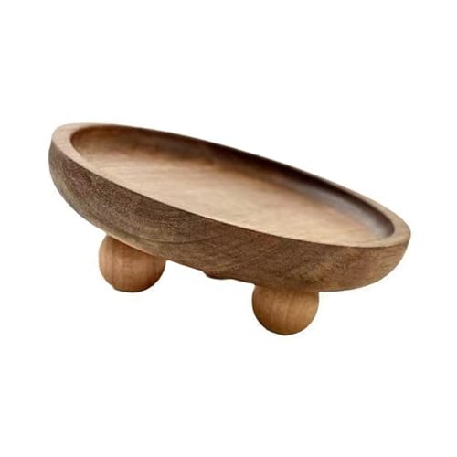 CHIZISX Holz-Kosmetiktablett mit strukturiertem Schmuck-Organizer, eleganter Holz-Organizer für Kommode und Nachttisch, minimalistischer Schreibtisch von CHIZISX