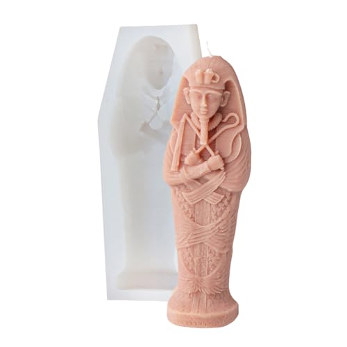 CHIZISX Kerzenform,Flexible Silikonform, 3D-Mumien-förmige Kerzenformen, Duft-Aromatherapie-Herstellungsform, handgefertigte Heimdekoration CHIZISX Kerzenform,Flexible Silikonform, 3D-Mumien-förmige Kerzenformen, Duft-Aromatherapie-Herstellungsform, handgefertigte Heimdekoration von CHIZISX