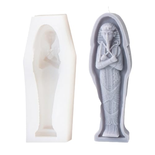 CHIZISX Kerzenform,Flexible Silikonform, 3D-Mumien-förmige Kerzenformen, Duft-Aromatherapie-Herstellungsform, handgefertigte Heimdekoration CHIZISX Kerzenform,Flexible Silikonform, 3D-Mumien-förmige Kerzenformen, Duft-Aromatherapie-Herstellungsform, handgefertigte Heimdekoration von CHIZISX