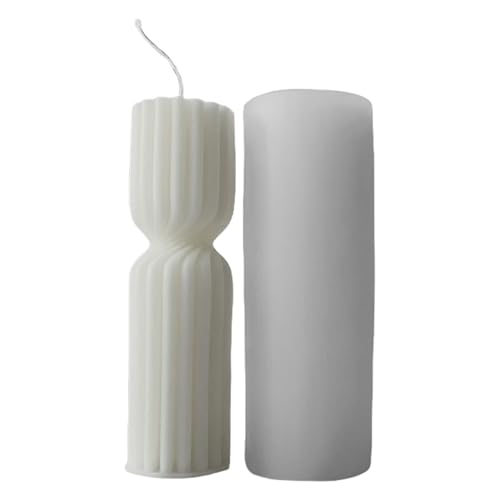 CHIZISX Kerzenform,Flexible Silikonform, gestreifte, zylinderförmige Kerzenformen, Duft-Aromatherapie-Herstellungsform, handgefertigte Orna CHIZISX Kerzenform,Flexible Silikonform, gestreifte, zylinderförmige Kerzenformen, Duft-Aromatherapie-Herstellungsform, handgefertigte Orna von CHIZISX