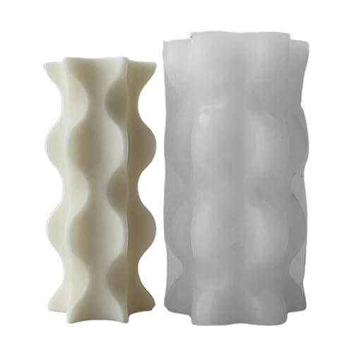 CHIZISX Kerzenform,Flexible Silikonform, gestreifte, zylinderförmige Kerzenformen, Duft-Aromatherapie-Herstellungsform, handgefertigte Orna CHIZISX Kerzenform,Flexible Silikonform, gestreifte, zylinderförmige Kerzenformen, Duft-Aromatherapie-Herstellungsform, handgefertigte Orna von CHIZISX
