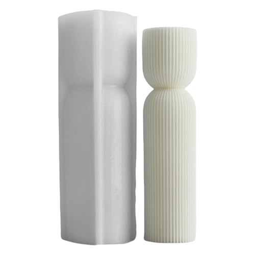 CHIZISX Kerzenform,Flexible Silikonform, gestreifte säulenförmige Kerzenformen, Duft-Aromatherapie-Herstellungsform, handgefertigte Ornamen CHIZISX Kerzenform,Flexible Silikonform, gestreifte säulenförmige Kerzenformen, Duft-Aromatherapie-Herstellungsform, handgefertigte Ornamen von CHIZISX
