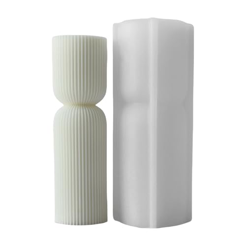 CHIZISX Kerzenform,Flexible Silikonform, gestreifte säulenförmige Kerzenformen, Duft-Aromatherapie-Herstellungsform, handgefertigte Ornamen CHIZISX Kerzenform,Flexible Silikonform, gestreifte säulenförmige Kerzenformen, Duft-Aromatherapie-Herstellungsform, handgefertigte Ornamen von CHIZISX