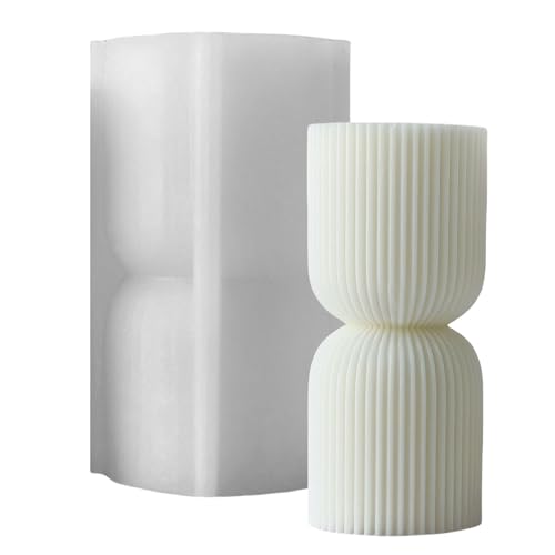 CHIZISX Kerzenform,Flexible Silikonform, gestreifte säulenförmige Kerzenformen, Duft-Aromatherapie-Herstellungsform, handgefertigte Ornamen CHIZISX Kerzenform,Flexible Silikonform, gestreifte säulenförmige Kerzenformen, Duft-Aromatherapie-Herstellungsform, handgefertigte Ornamen von CHIZISX