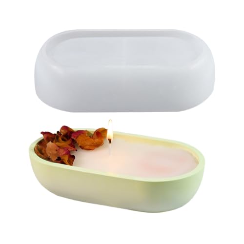 CHIZISX Kerzenform,Flexibles Silikon-Kerzenglas-Formen-Set für Beton-Kerzenhalter, runde gestreifte Töpfe, Formen für duftende Ornament-Vas von CHIZISX