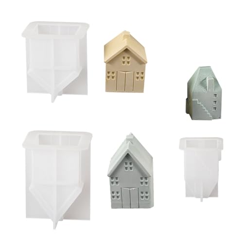 CHIZISX Kerzenform,Mehrzweck-3D-Haus-Schlösser-Kerzen-Silikonformen-Set mit 3 Bastelformen für die Herstellung detaillierter Kerzen und Dek CHIZISX Kerzenform,Mehrzweck-3D-Haus-Schlösser-Kerzen-Silikonformen-Set mit 3 Bastelformen für die Herstellung detaillierter Kerzen und Dek von CHIZISX