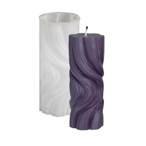 CHIZISX Kerzenform,Mehrzweck-Kerzenhalter-Formen-Set mit Wellenform aus stabilem Silikon, tragbar, für Kunstharz-Gips-Bastelbedarf, verschi CHIZISX Kerzenform,Mehrzweck-Kerzenhalter-Formen-Set mit Wellenform aus stabilem Silikon, tragbar, für Kunstharz-Gips-Bastelbedarf, verschi von CHIZISX