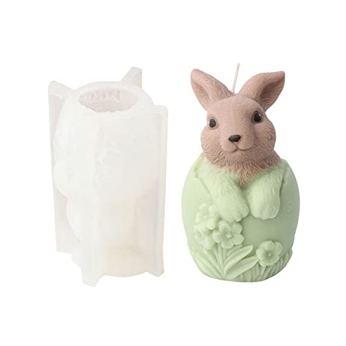 CHIZISX Kerzenform,Ostern-Eierschalen-Blumen-Kaninchen-Kerzen-Silikonform für schlüpfendes Häschen-Harz-Gießform für DIY-Kerzenherstellung, CHIZISX Kerzenform,Ostern-Eierschalen-Blumen-Kaninchen-Kerzen-Silikonform für schlüpfendes Häschen-Harz-Gießform für DIY-Kerzenherstellung, von CHIZISX