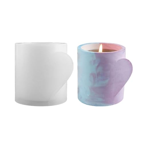 CHIZISX Kerzenform,Silikon-Kerzenbecher-Formen-Set, kreative Aromatherapie-Kerze, Zementbecher, Versorgung, DIY-Beton-Kerzenbecher, Harzfor von CHIZISX