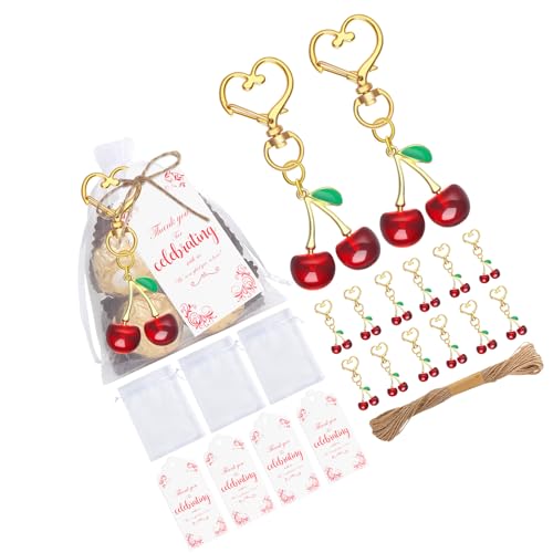 CHIZISX Mehrzweck-Kirschen-Form-Ringe, Festival-Kirschen, Schlüsselanhänger, Dekorationen für Feiern, Familiengeschenke, Kinder, sicher, effizient, Party-Giveaway, Schlüsselanhänger von CHIZISX
