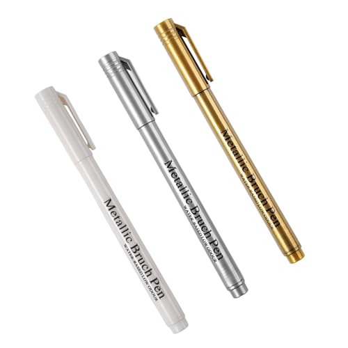 CHIZISX Metallic-Textmarker, wasserfest, Metallic-Lack-Marker für Kartenherstellung, Schreiben, Signieren, Scrapbooking, Kunstwerke, 3 Stück CHIZISX Metallic-Textmarker, wasserfest, Metallic-Lack-Marker für Kartenherstellung, Schreiben, Signieren, Scrapbooking, Kunstwerke, 3 Stück von CHIZISX